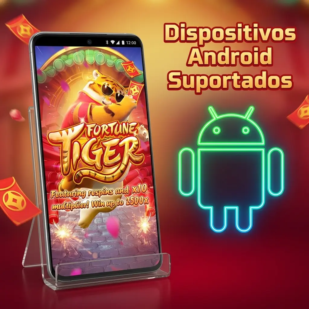 Lista de dispositivos Android compatíveis com Fortune Tiger, de econômicos a premium, incluindo Samsung, Motorola e Xiaomi